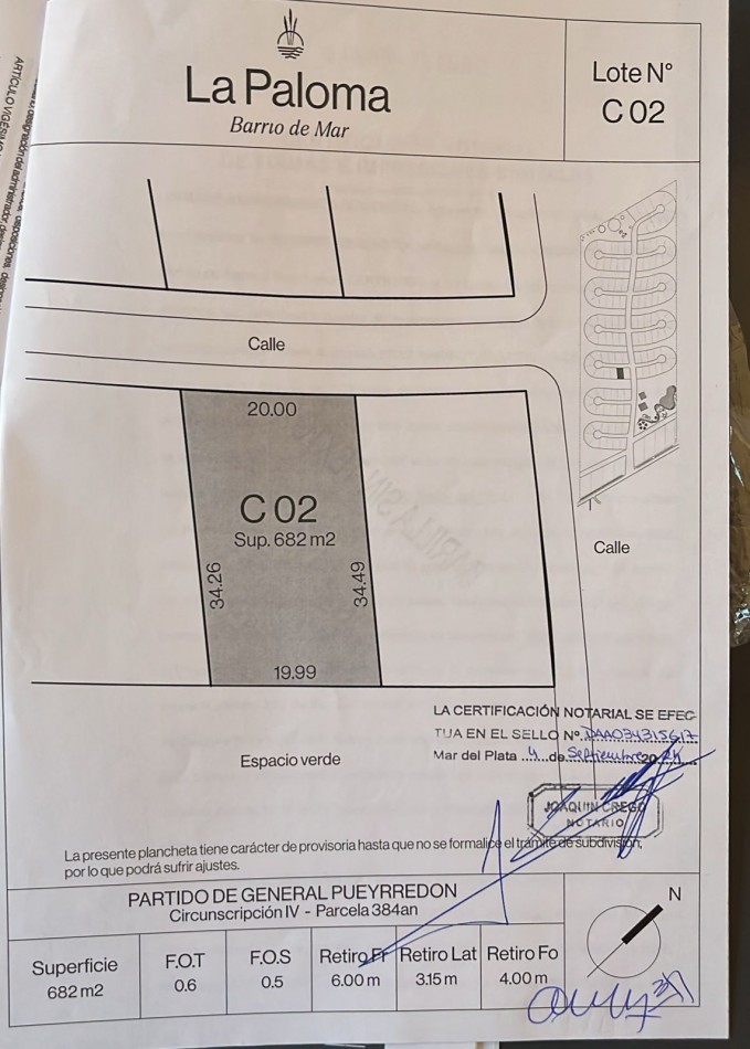 Terreno en Venta - La Paloma Barrio de Mar